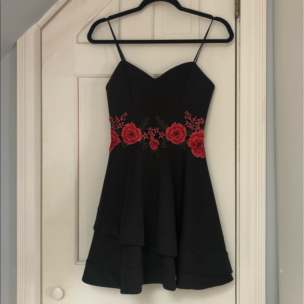 Worn Once! LBD w/ Rose Lace Detail